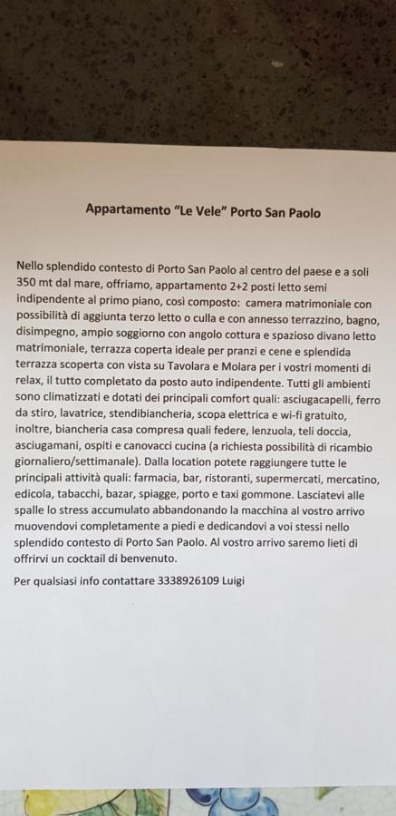 Appartamento Le Vele Porto San Paolo  Zewnętrze zdjęcie